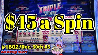 45 A SPIN🤩 Triple Strike Slot Machine Pechanga Jackpot Handpay [upl. by Reames]