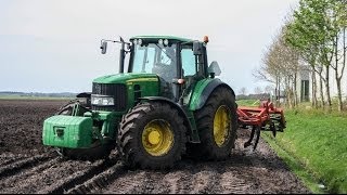 Cultiveren met een John Deere 6830 Premium [upl. by Yelnahs741]