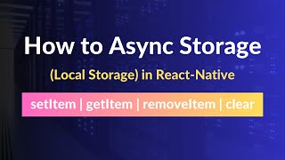 How to use async storagesetItem getItem removeItem in react native  react native tutorials [upl. by Belier]