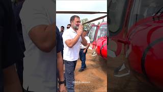 Rahul Gandhi helicopter द्वारा wayanad पहुंचे।viralshortvideo rahulgandhi priyankagandhi shorts [upl. by Ashely496]