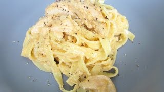 Tagliatelles au Poulet sauce crémeuse Recette Simplissime et Rapide [upl. by Enylodnewg]