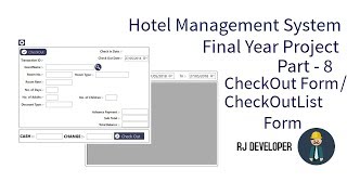 Hotel Management System  Final Year Project  Flat Design UI  Part 8 [upl. by Mulac]