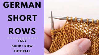 German Short Rows Tutorial Quick amp to the Point  Knitting Tutorial [upl. by Ingaberg902]