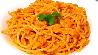 Creamy Prawn Pasta Recipe  Spaghetti 🍝 Recipe [upl. by Zipporah461]