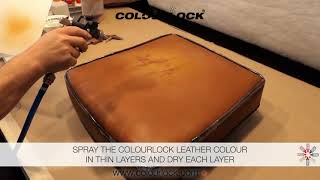 LEATHER REPAIR – STAINS ON ANILINE LEATHER  COLOURLOCK [upl. by Ivatts]