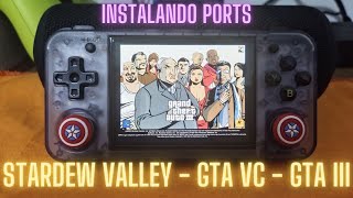 RG35XX H  Instalando Ports  Stardew Valley  GTA VC  GTA III [upl. by Melesa]