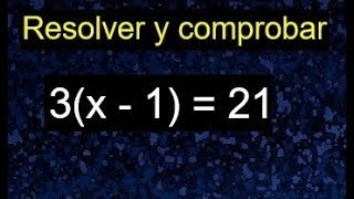 Ecuaciones de primer grado con paréntesis con comprobación  ejemplos [upl. by Adnylam62]