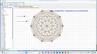 53 GeoGebra Numri i përgjithshëm i diagonaleve të shumëkëndëshit [upl. by Finlay]