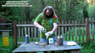 How To Tie Dye A Rastaman Spiral Tie Dye T Shirt by Made By Hippies 2015 [upl. by Baun82]