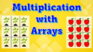 Multiplication with Arrays  Multiplication Models  Multiplication Video for Kids [upl. by Falo]