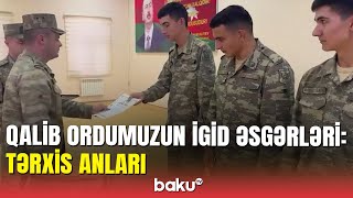 Xidmət müddəti başa çatan bir qrup hərbi qulluqçu tərxis olundu [upl. by Gord]