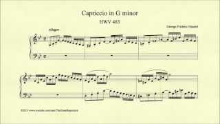 Handel Capriccio in G minor HWV 483 Piano [upl. by Rizzo]