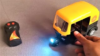 Unboxing Kids Auto Rickshaw  Remote control  RC  Indian street toy vehicle  Mini Models [upl. by Aicilic]