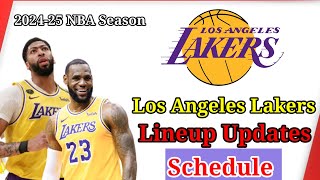 Los Angeles Lakers Schedule amp Lineup NBA Preseason 2024 [upl. by Aivull664]