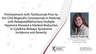 Tocilizumab pretreatment reduced cytokine release syndrome in RRMM pts receiving cevostamab [upl. by Cosette]