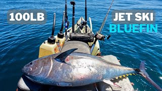 Jet Ski Tuna Fishing  Catching 100lb Bluefin [upl. by Merdith856]