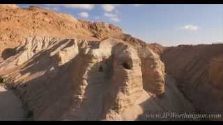 Stunning flyover of Qumran amp The Dead Sea Scroll Caves 4k  Cinematography by Jeffrey Worthington [upl. by Graig55]