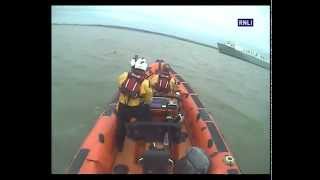 Gravesend RNLI rescue man from Thames shipping lane [upl. by Boutis]