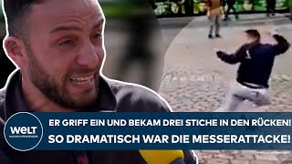 MANNHEIM Er griff ein und bekam drei Stiche in den Rücken So dramatisch war die Messerattacke [upl. by Htrag417]