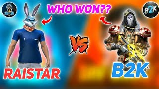 B2K VS RAISTAR  AWM GOD VS ONETAP KING  LEGEND CLASH  BEST MATCH EVER  WHO WON [upl. by Ahsenauj]