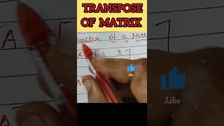 Transpose of Matrix short shorts shortsfeed transpose of matrix trending viral education [upl. by Kelley]