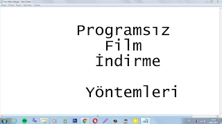 Programsız Eklentisiz Hızlı Film İndirme Yöntemi [upl. by Carrington]