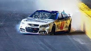 Allmendinger slams wall in AllStar Race [upl. by Coralie640]