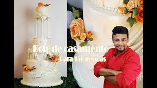 BOLO PARA 150 PESSOAS EM 4 ANDARES  CHEF ALEXANDRE ALARCÃO [upl. by Asen]