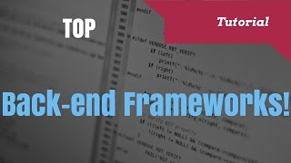 Top BackEnd Web Development Frameworks in 2017 [upl. by Ollopa160]