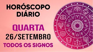 HORÓSCOPO DO DIA  QUINTA DIA 260924  PREVISÕES PARA TODOS OS SIGNOS [upl. by Horatius]