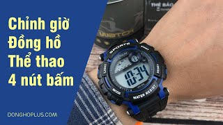 Cách Chỉnh Giờ Đồng Hồ Điện Tử 4 Nút bấm Sport full chức năng chi tiết nhất [upl. by Pardoes]