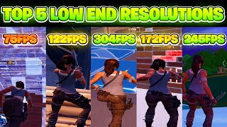 TOP 5 BEST STRETCHED RESOLUTIONS In Fortnite Season 4 For Low End PC  🔨 BOOST FPS amp REDUCE DELAY🔨 [upl. by Elisha]