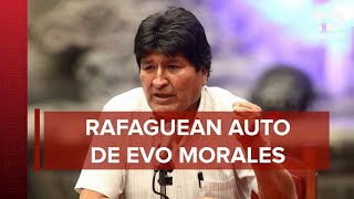 Balean vehículo que transportaba a Evo Morales quot¡agáchate presiquot [upl. by Nam]