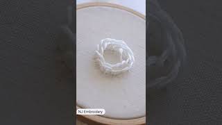 Easy embroidery flowersDaisy flower Beginners embroidery [upl. by Atteynot]