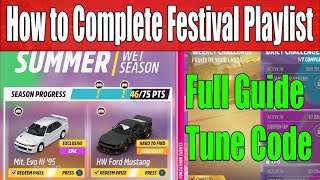 Forza Horizon 5 How to Complete Festival Playlist Summer Season Series 38 Full Guide Tune Code [upl. by Mattie]