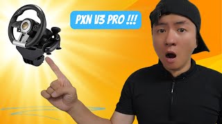 PXN V3 PRO STEERING WHEEL REVIEW [upl. by Seyler]