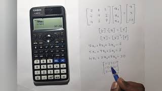 MATRICES USING CASIO FX 991 EX CALCULATOR  FEM  ALTERNATIVE METHOD WITH SIMULTANEOUS EQUATIONS [upl. by Eneleuqcaj963]