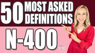 50 MOST ASKED N400 VOCABULARY  2024 N400 Naturalization Interview [upl. by Selena473]