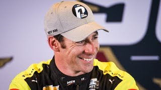 Press Conference  Simon Pagenaud Roger Penske after Winning Indy 500 Pole [upl. by Harberd892]