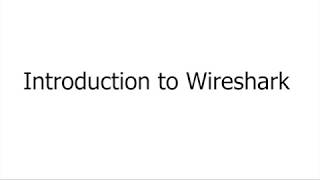 Introduction to Wireshark [upl. by Gristede]