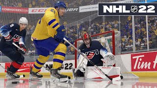 NHL 22 WORLD JUNIORS 3 USA VS SWEDEN [upl. by Aker]