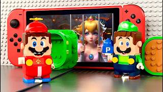 Lego Mario saves Princess Peach on Nintendo Switch legomario [upl. by Nonnarb]