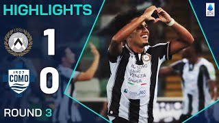 UDINESECOMO 10  HIGHLIGHTS  Brenner secures three points for Udinese  Serie A 202425 [upl. by Cole]