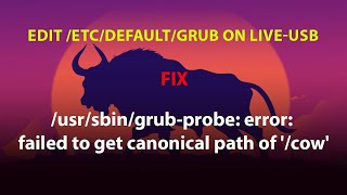 UBUNTU FIX How to edit etcdefaultgrub on liveusb [upl. by Haag272]