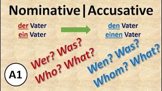 06 Nominative and Accusative in German  A1 [upl. by Lenore593]