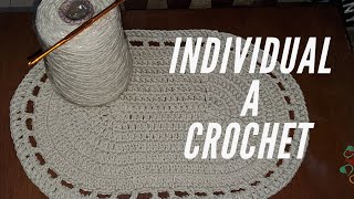 Individual a crochet ovalado PASO A PASO fácil Principiantes Individual para mesa [upl. by Ijat]