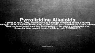 Medical vocabulary What does Pyrrolizidine Alkaloids mean [upl. by Stockmon]