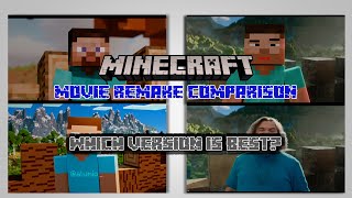 Minecraft Movie Trailer Animated Remake Comparison  QDandy vs Alumio vs 12th Hour vs Original [upl. by Woolley]