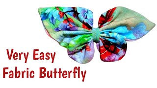 Fabric Butterfly  How to Make Fabric Butterflies [upl. by Mabelle]