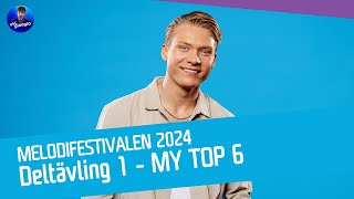 🇸🇪 Melodifestivalen 2024 Heat 1 My Top 06 Sweden Eurovision 2024 [upl. by Alfredo]